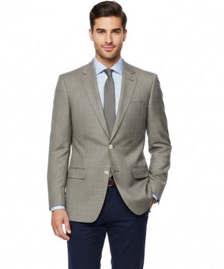 Lauren Ralph Lauren | Mens Lexington Tan Plaid Two Button Blazer Jacket