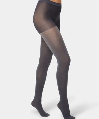 Hue | Metallic Steel Silver Tight