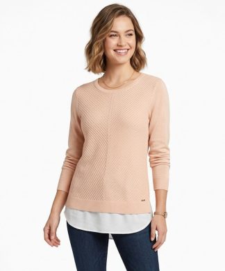 Calvin Klein | Textured Layered Long Sleeve Sweater